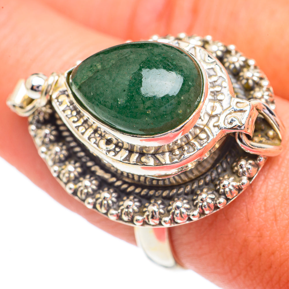 Green Aventurine Rings handcrafted by Anasilvercos - RING67413