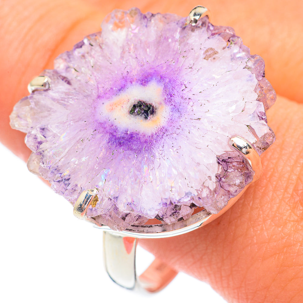 Amethyst Stalactite Rings handcrafted by Anasilvercos - RING67424