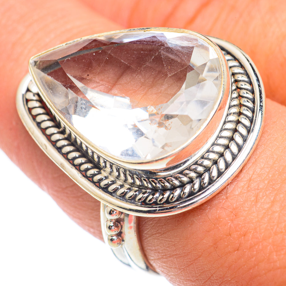 White Quartz Rings handcrafted by Anasilvercos - RING67433