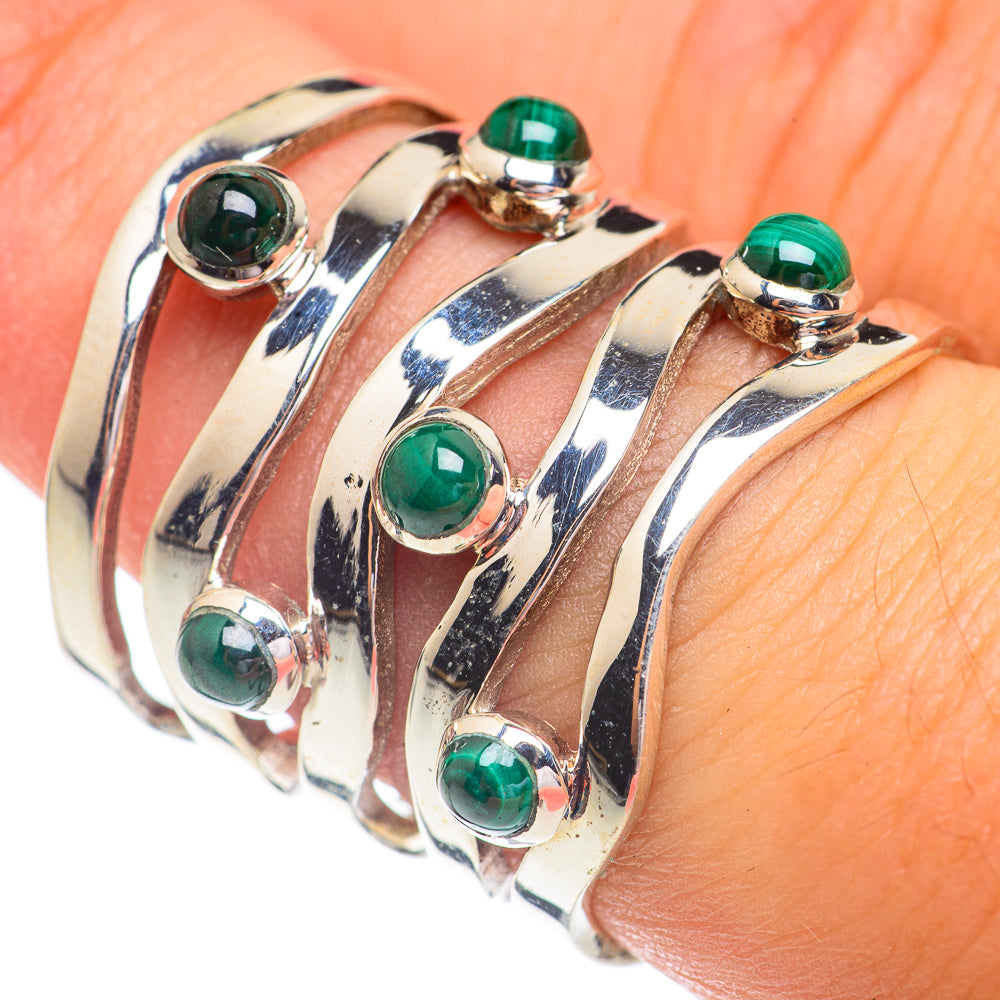 Malachite Rings handcrafted by Anasilvercos - RING67451