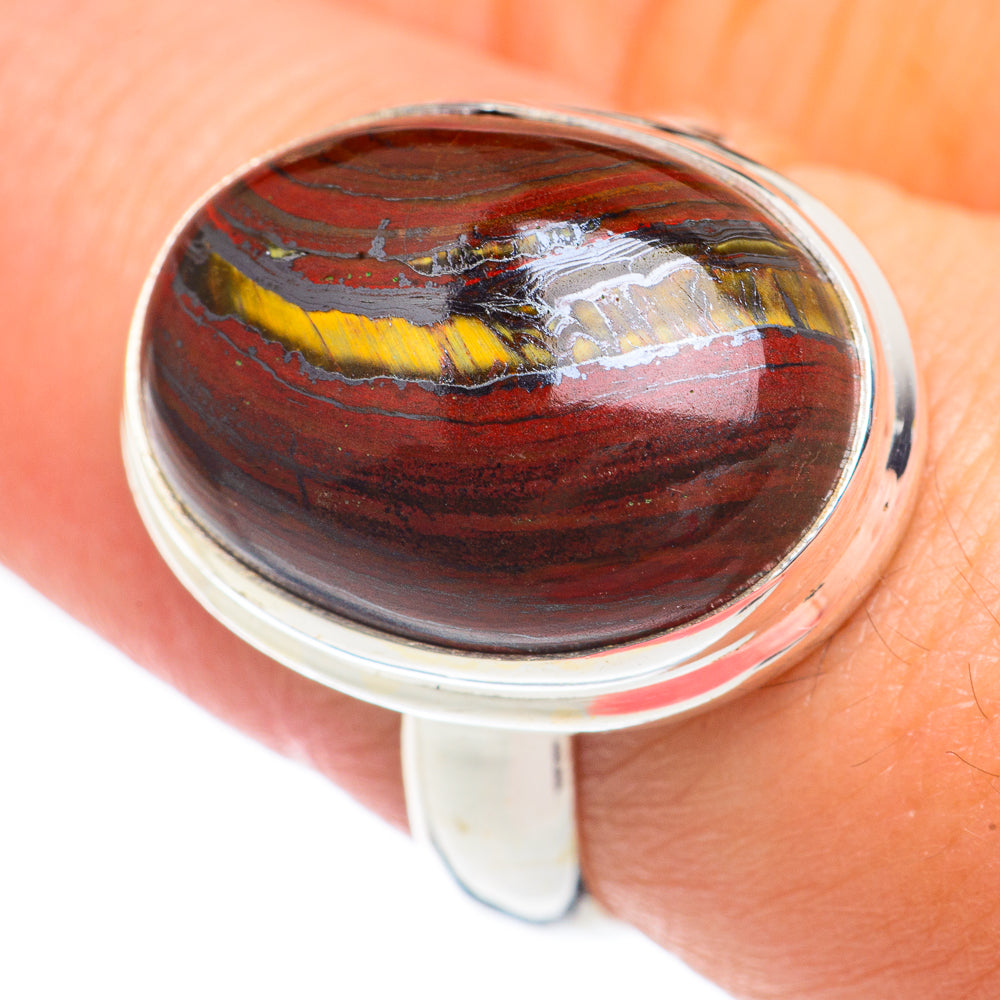 Red Tiger Iron Rings handcrafted by Anasilvercos - RING67470