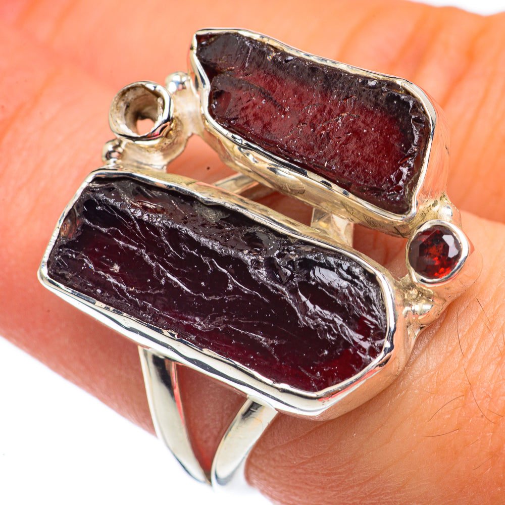 Garnet Rings handcrafted by Anasilvercos - RING67477
