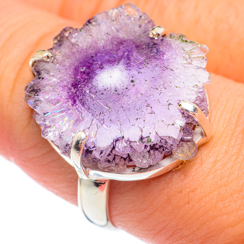Amethyst Stalactite Rings handcrafted by Anasilvercos - RING67480