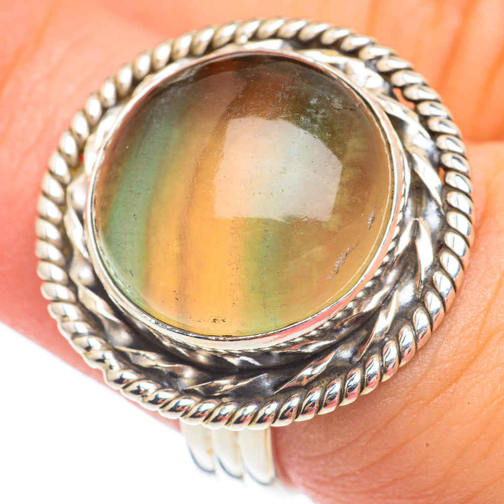 Green Fluorite Rings handcrafted by Anasilvercos - RING67487
