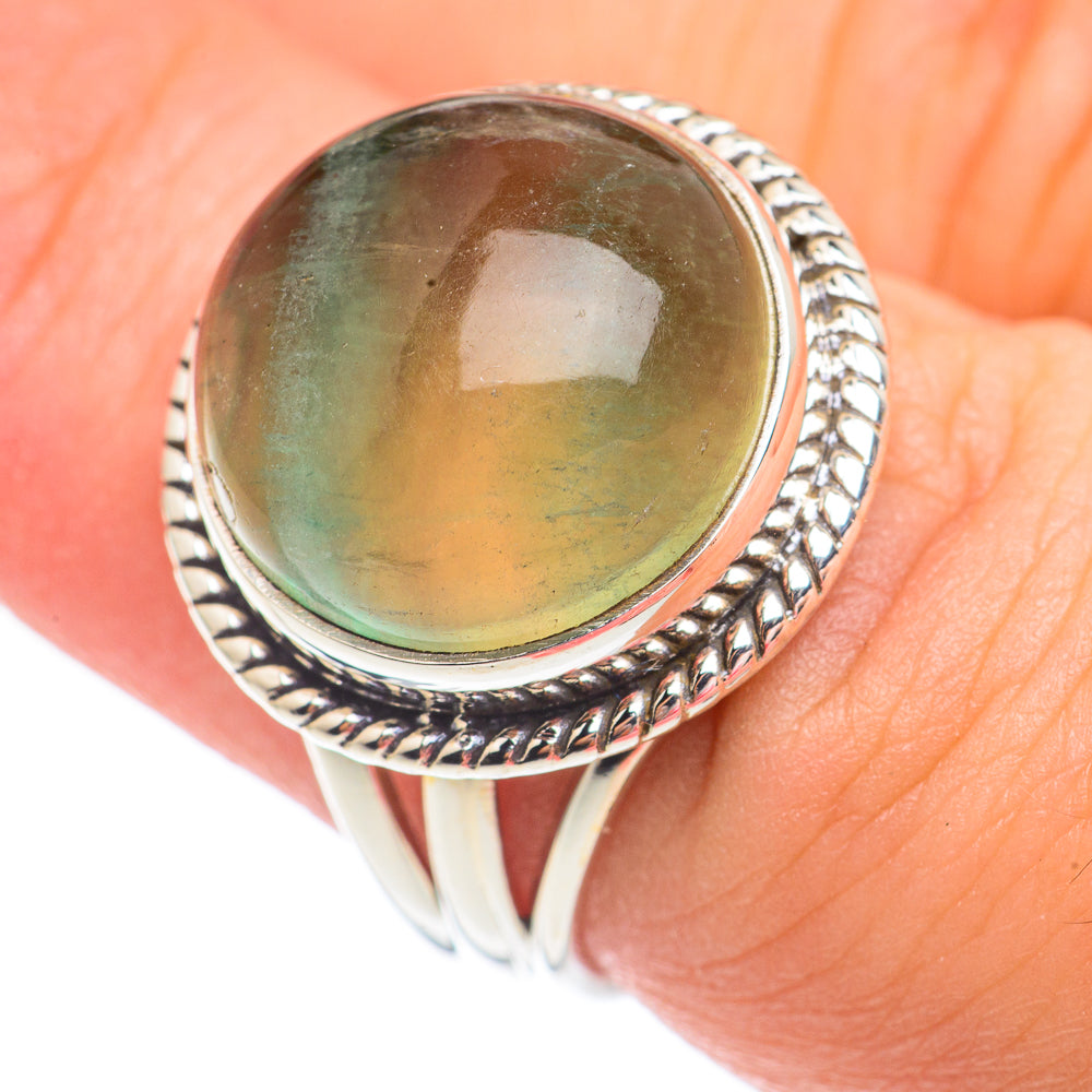 Green Fluorite Rings handcrafted by Anasilvercos - RING67488