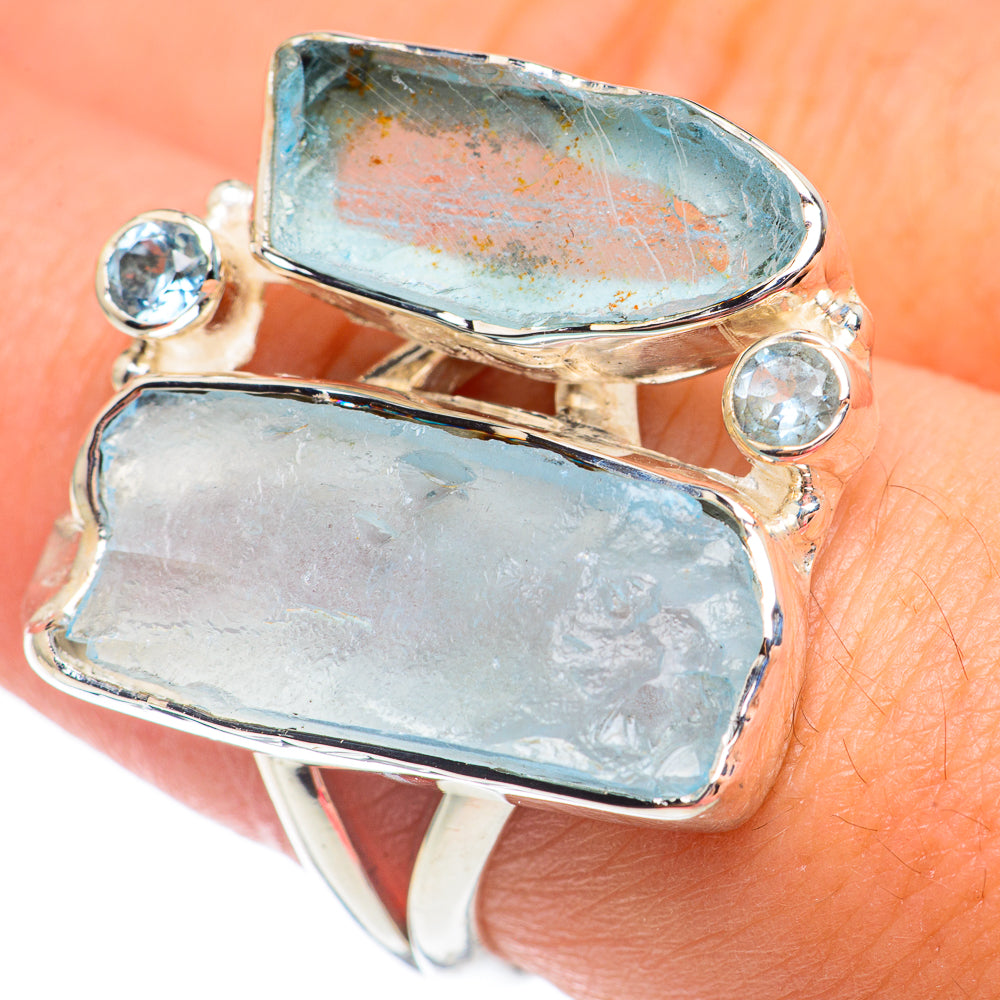 Aquamarine Rings handcrafted by Anasilvercos - RING67491
