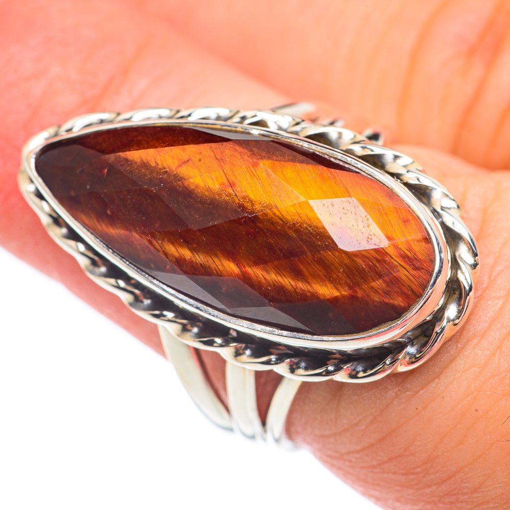 Tiger Eye Rings handcrafted by Anasilvercos - RING67499