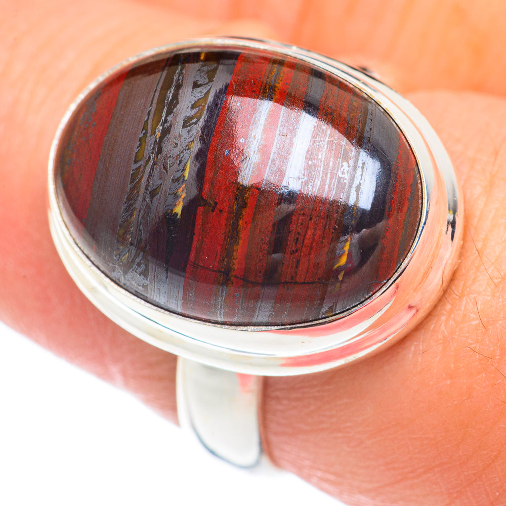 Red Tiger Iron Rings handcrafted by Anasilvercos - RING67500