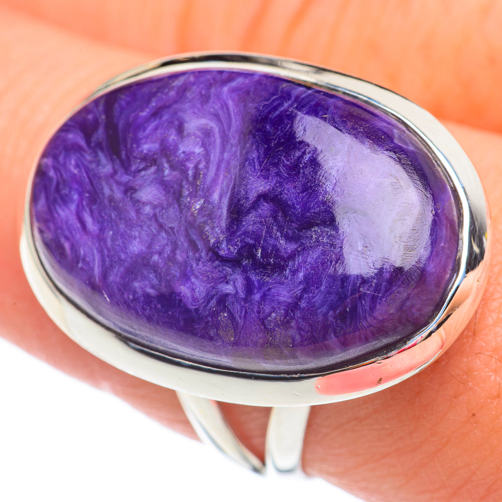 Charoite Rings handcrafted by Anasilvercos - RING67508