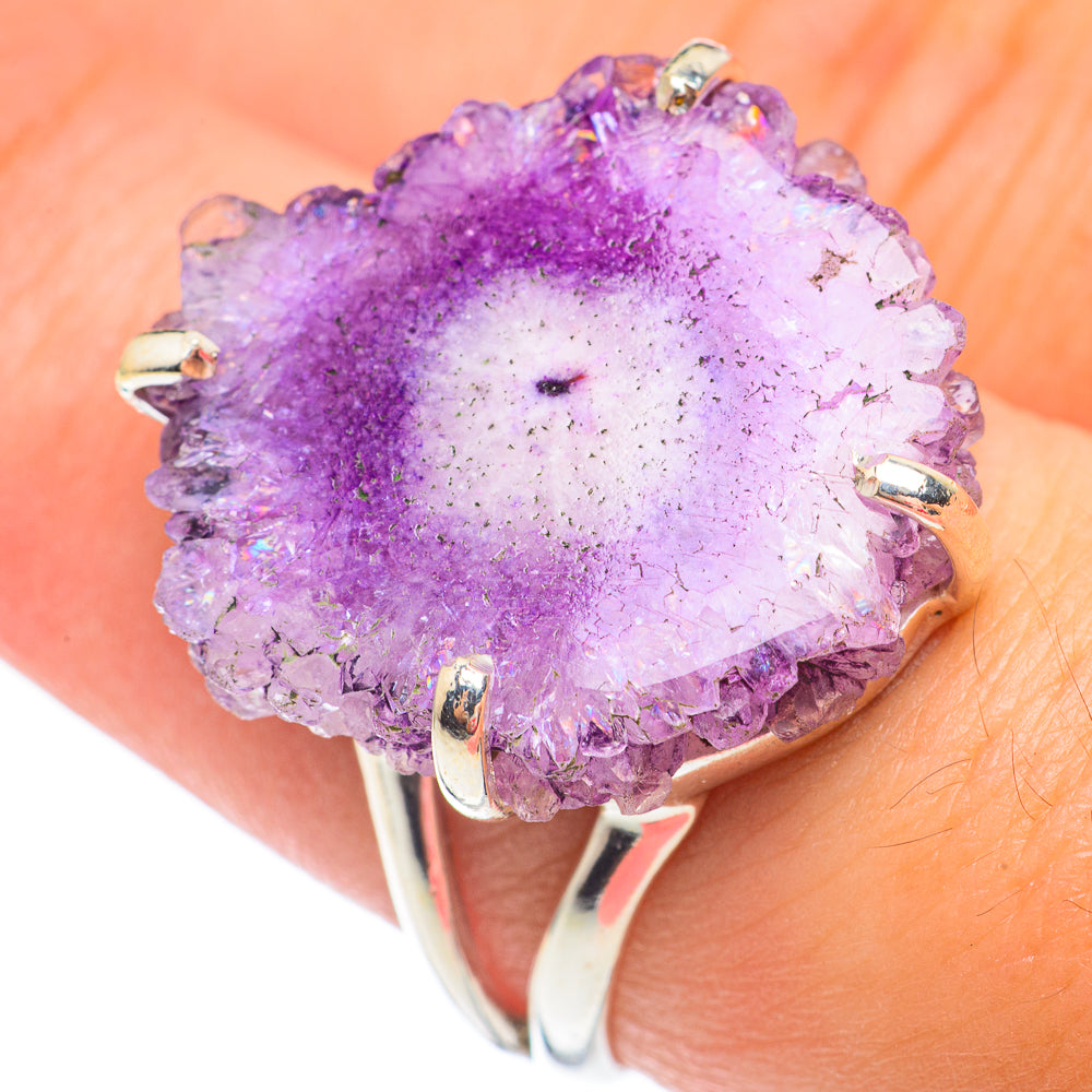 Amethyst Stalactite Rings handcrafted by Anasilvercos - RING67510