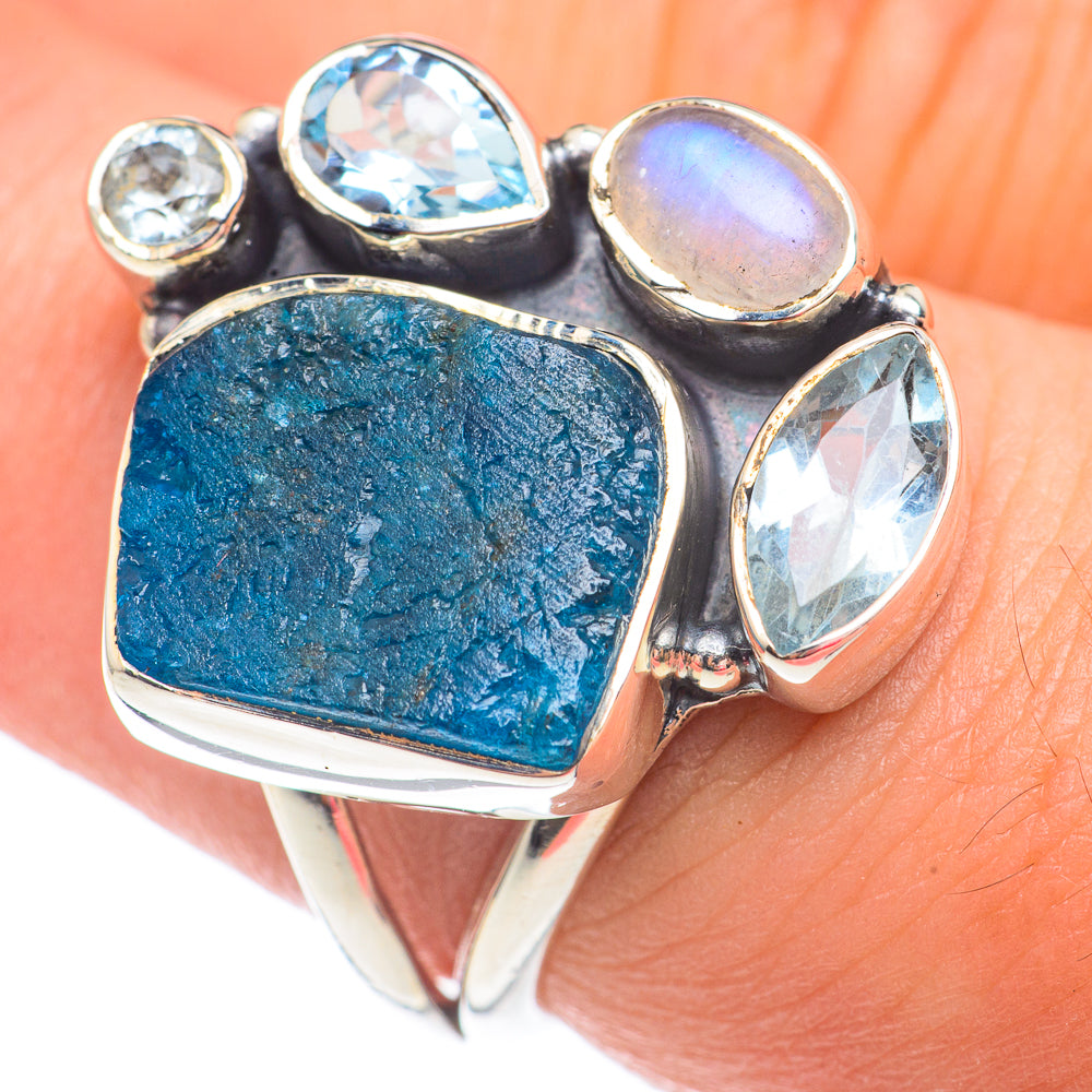 Blue Fluorite Rings handcrafted by Anasilvercos - RING67517