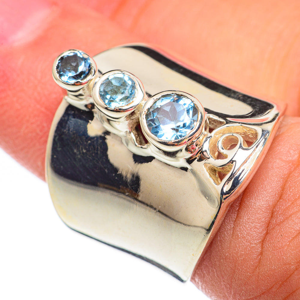 Blue Topaz Rings handcrafted by Anasilvercos - RING67518