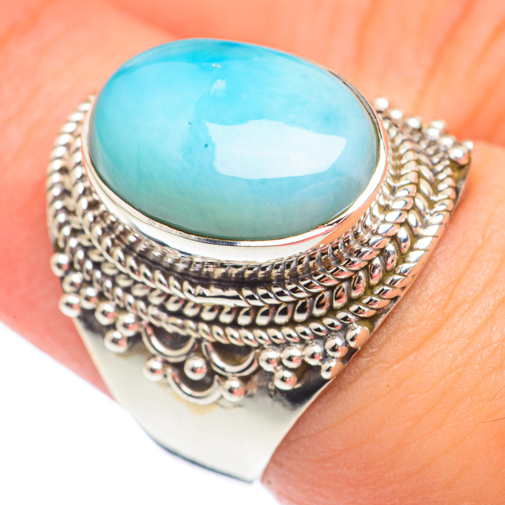 Larimar Rings handcrafted by Anasilvercos - RING67519