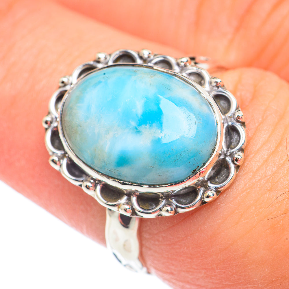 Larimar Rings handcrafted by Anasilvercos - RING67522