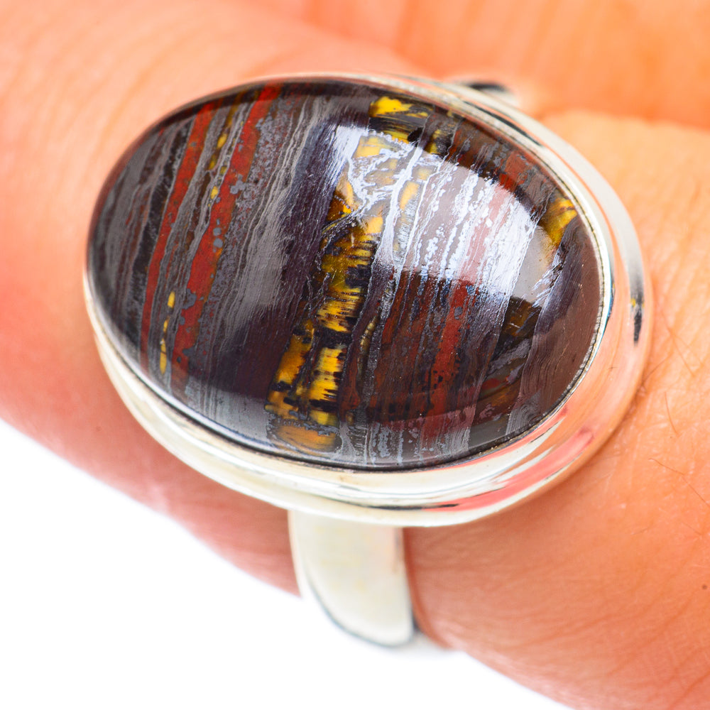 Red Tiger Iron Rings handcrafted by Anasilvercos - RING67527
