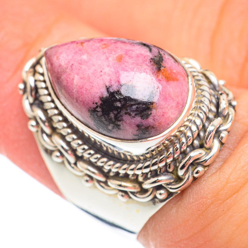 Rhodonite Rings handcrafted by Anasilvercos - RING67530