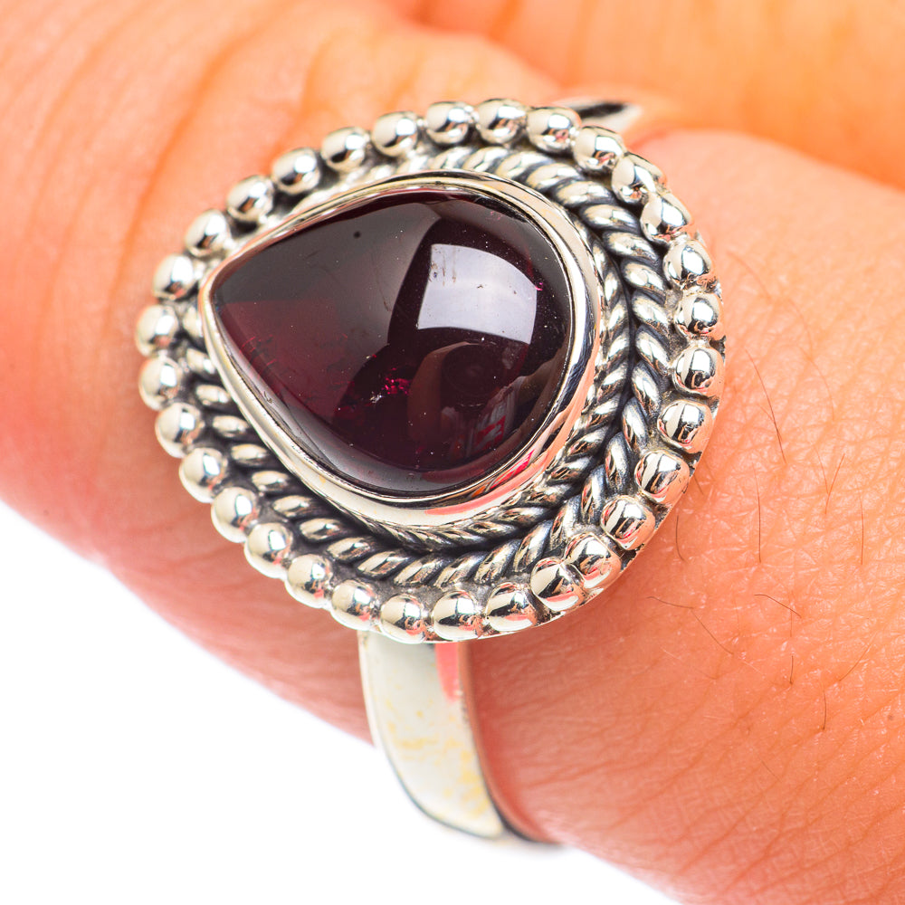Garnet Rings handcrafted by Anasilvercos - RING67533