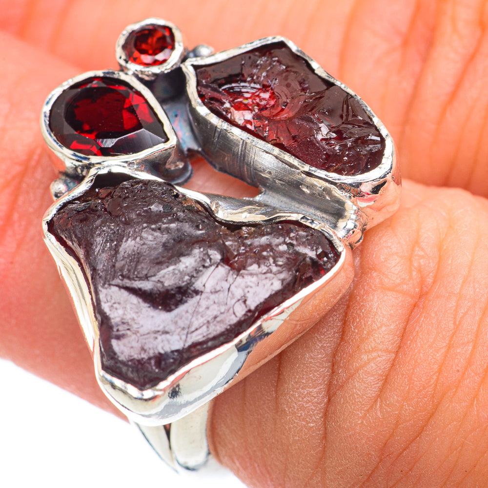 Garnet Rings handcrafted by Anasilvercos - RING67534