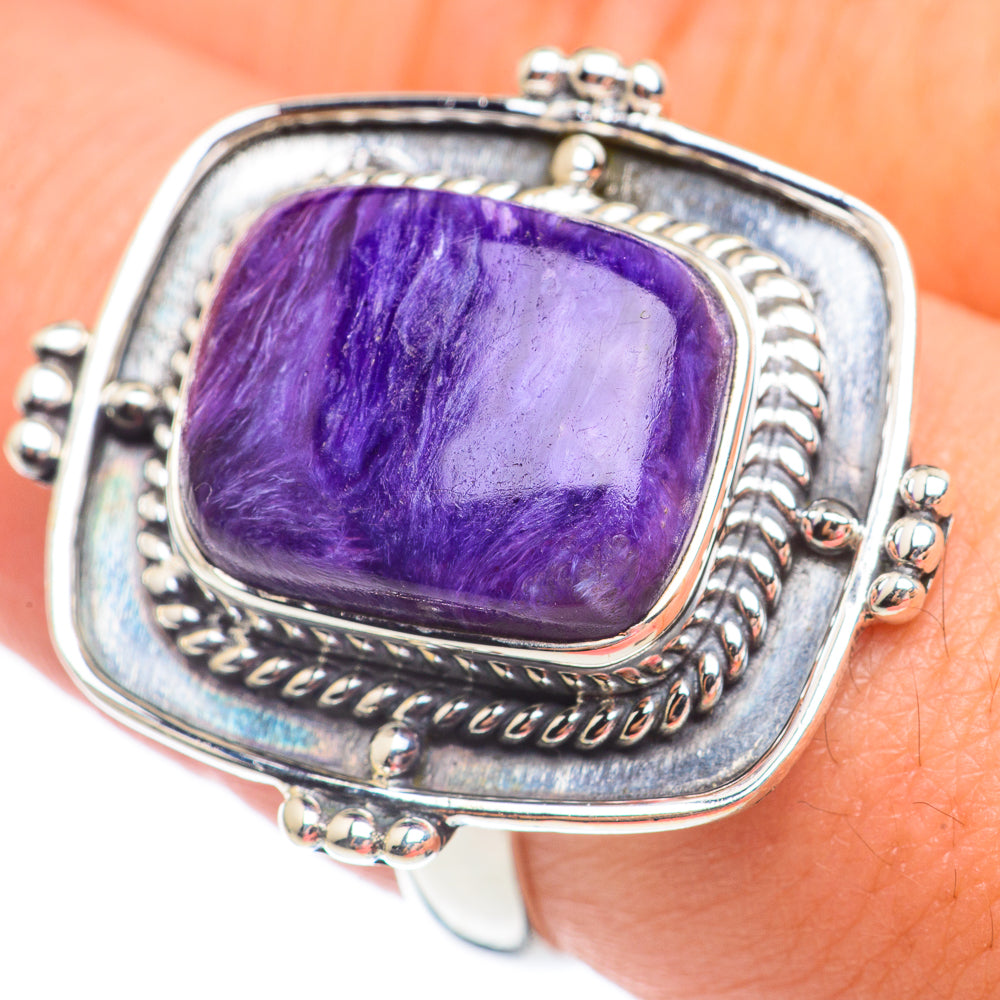 Charoite Rings handcrafted by Anasilvercos - RING67536
