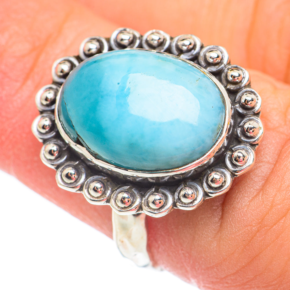 Larimar Rings handcrafted by Anasilvercos - RING67545
