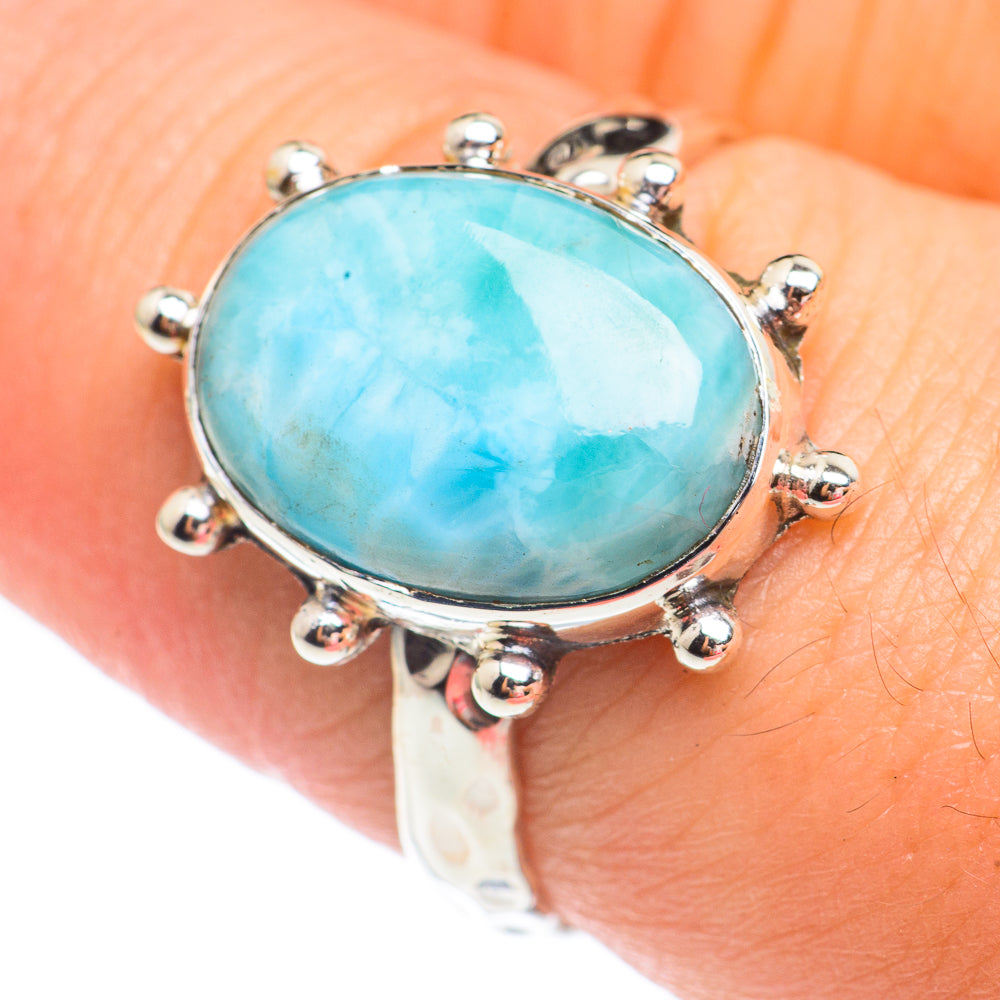 Larimar Rings handcrafted by Anasilvercos - RING67549
