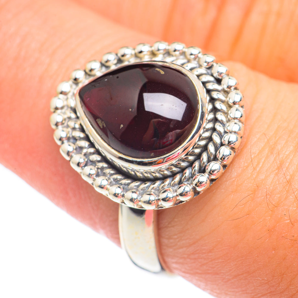 Garnet Rings handcrafted by Anasilvercos - RING67561