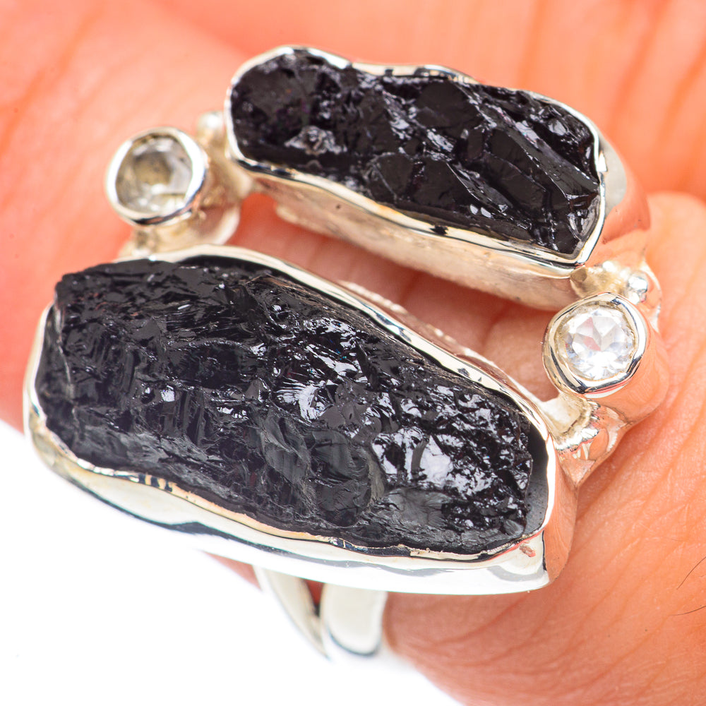 Black Tourmaline Rings handcrafted by Anasilvercos - RING67568