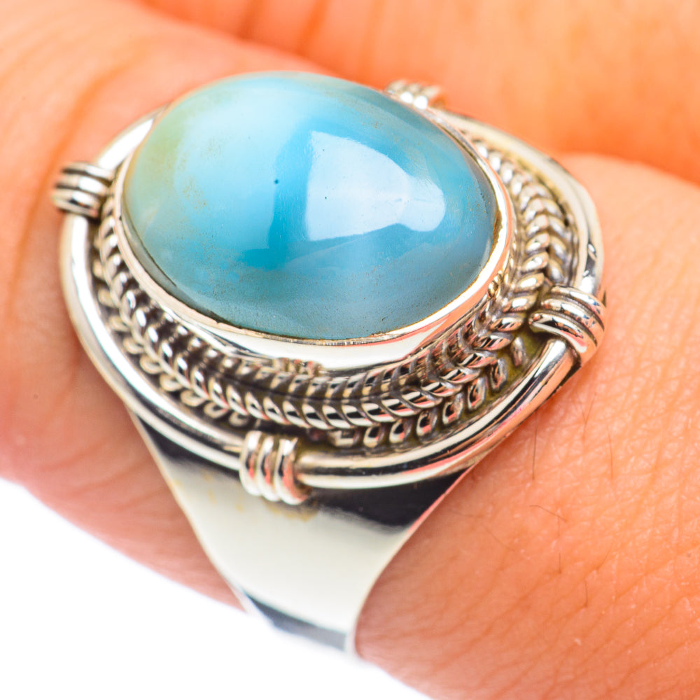 Larimar Rings handcrafted by Anasilvercos - RING67573