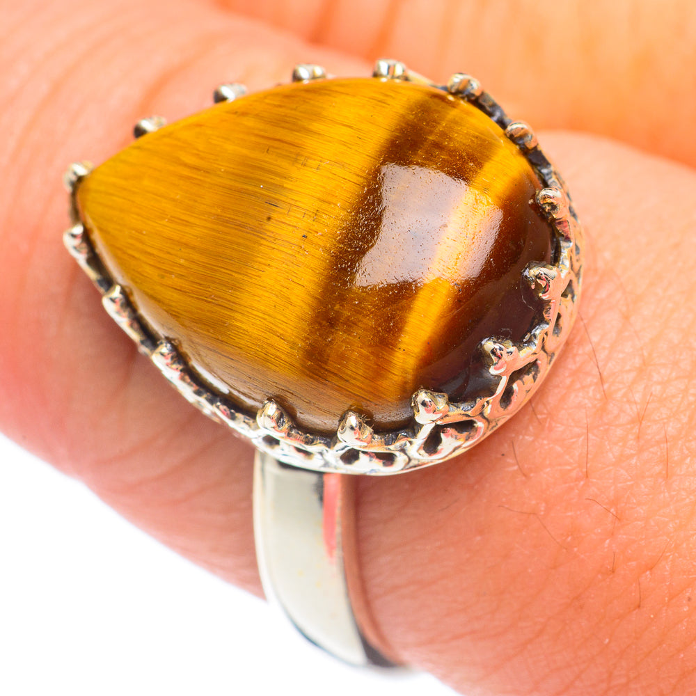 Tiger Eye Rings handcrafted by Anasilvercos - RING67581