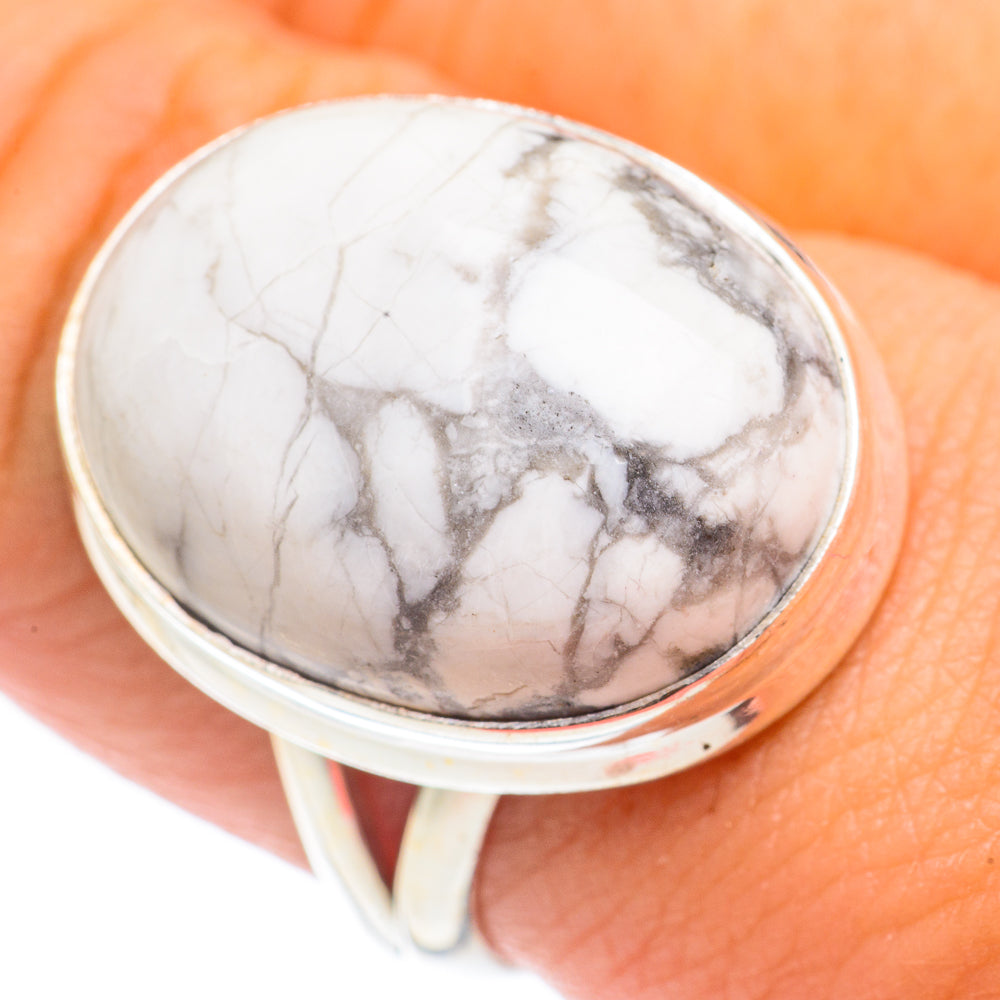 Howlite Rings handcrafted by Anasilvercos - RING67595