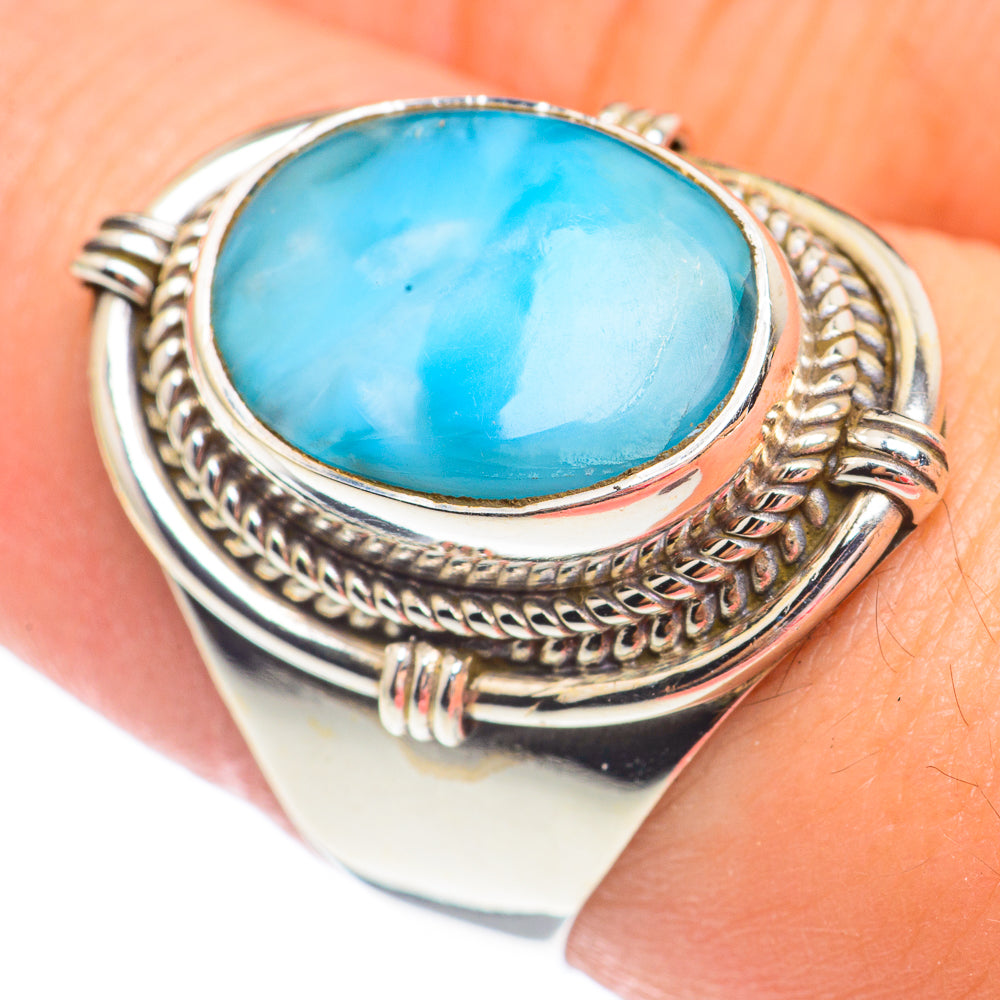 Larimar Rings handcrafted by Anasilvercos - RING67597