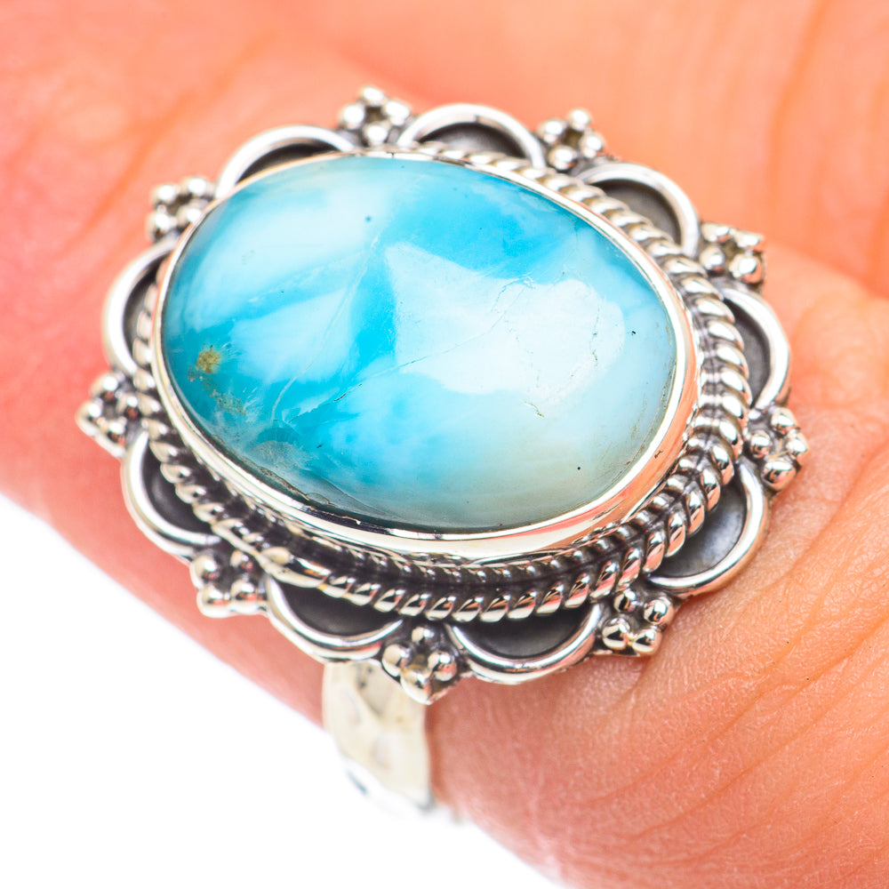 Larimar Rings handcrafted by Anasilvercos - RING67599