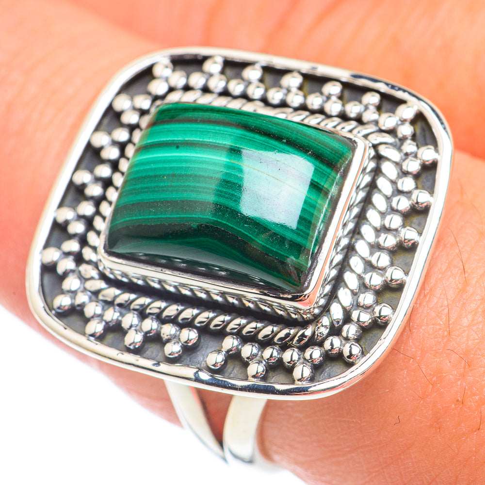 Malachite Rings handcrafted by Anasilvercos - RING67603