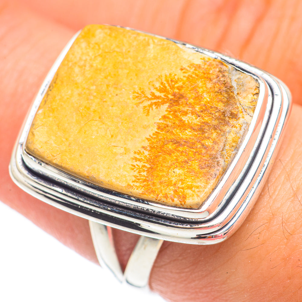 Germany Psilomelane Dendrite Rings handcrafted by Anasilvercos - RING67605