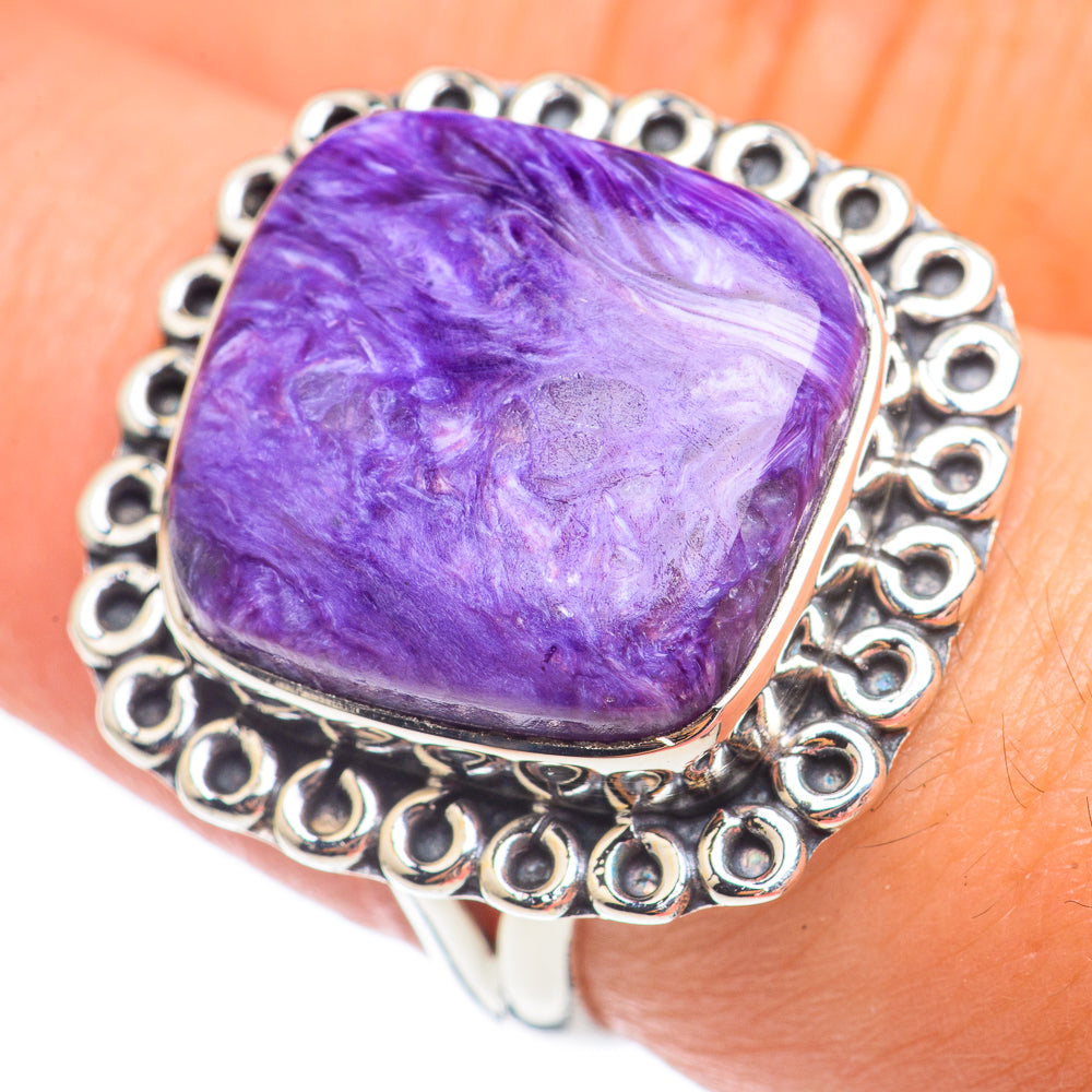 Charoite Rings handcrafted by Anasilvercos - RING67613