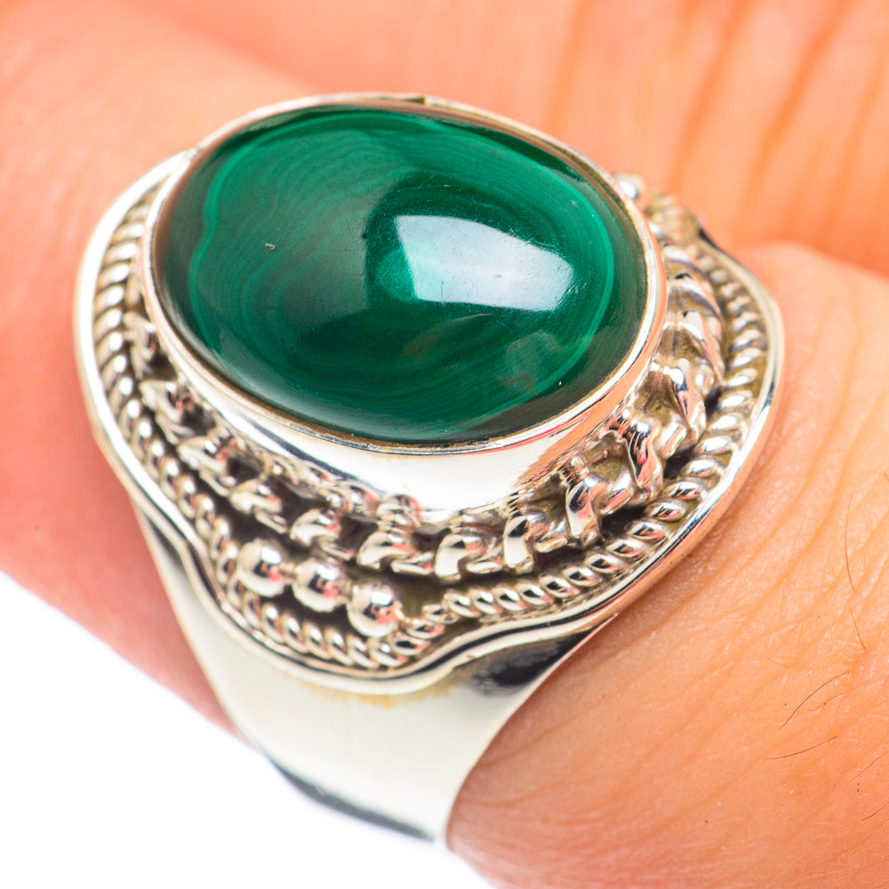 Malachite Rings handcrafted by Anasilvercos - RING67629