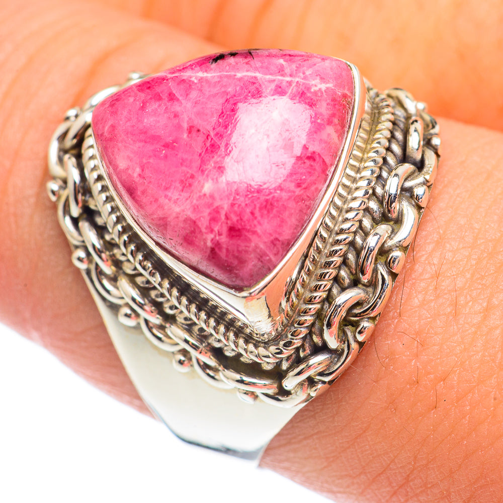 Rhodonite Rings handcrafted by Anasilvercos - RING67632