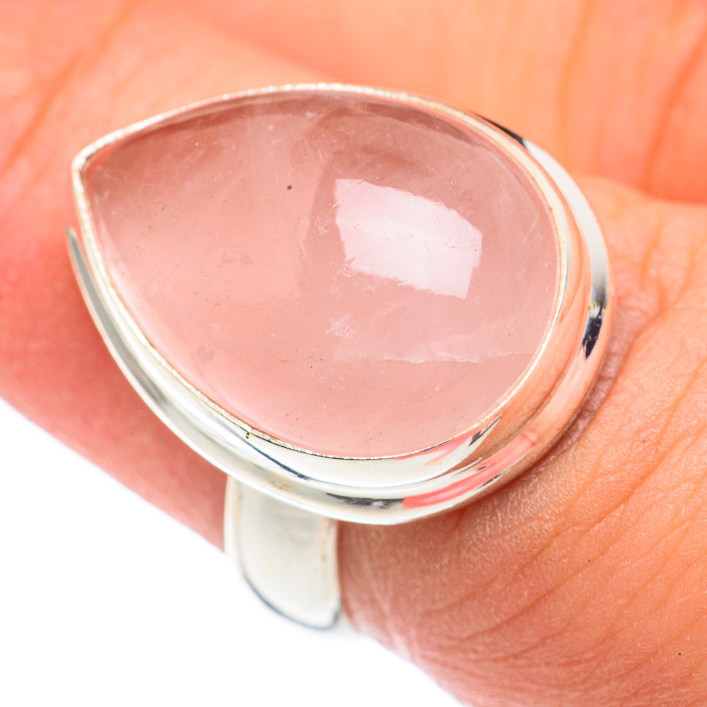 Rose Quartz Rings handcrafted by Anasilvercos - RING67633