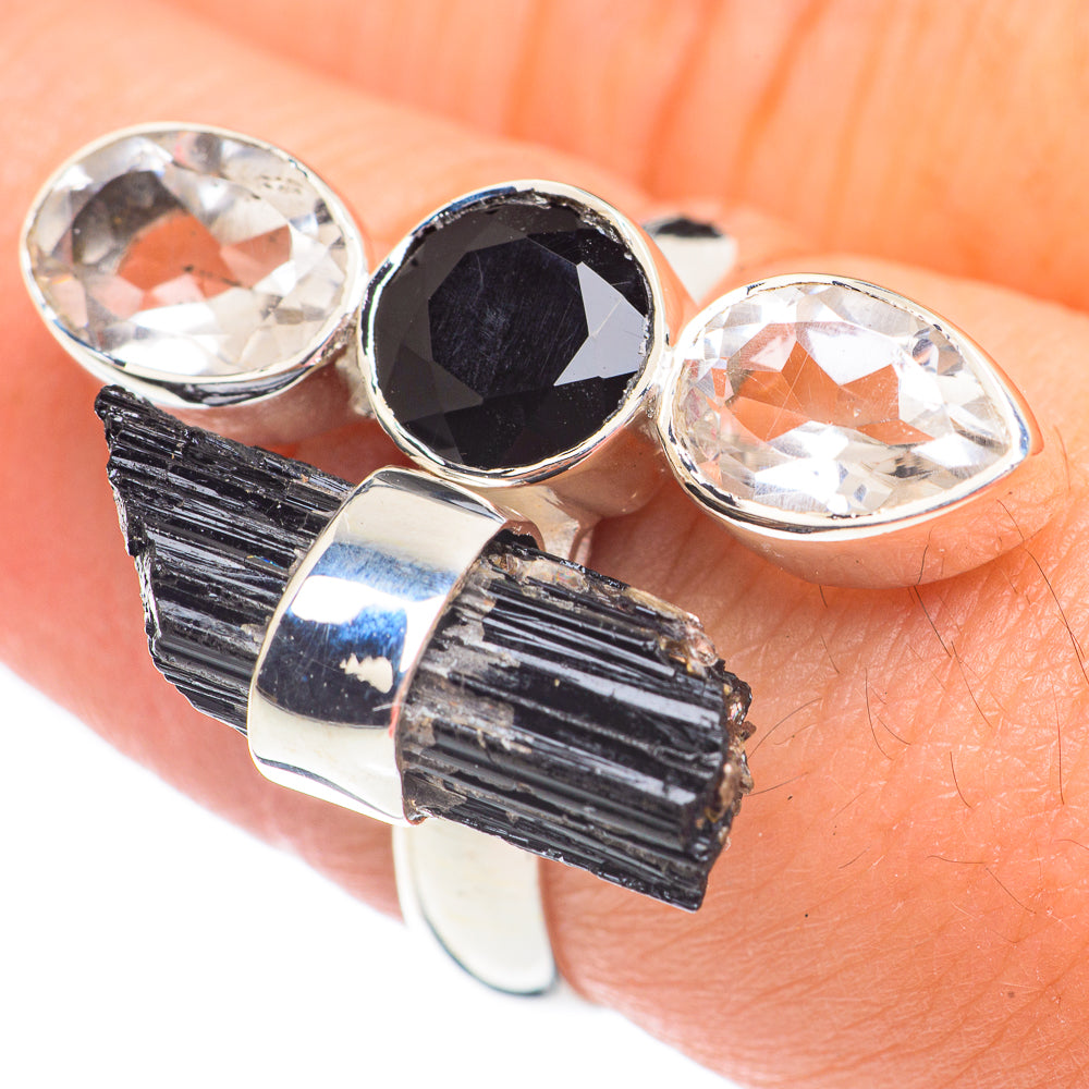 Black Tourmaline Rings handcrafted by Anasilvercos - RING67642