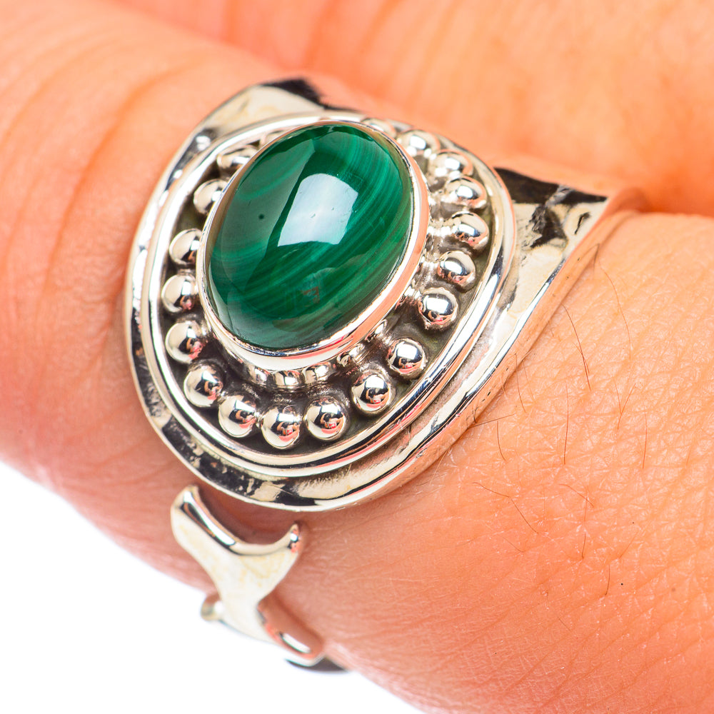 Malachite Rings handcrafted by Anasilvercos - RING67652