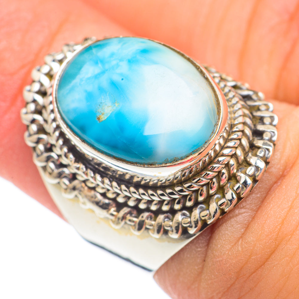 Larimar Rings handcrafted by Anasilvercos - RING67672