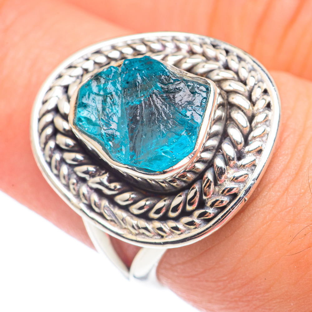 Blue Fluorite Rings handcrafted by Anasilvercos - RING67677