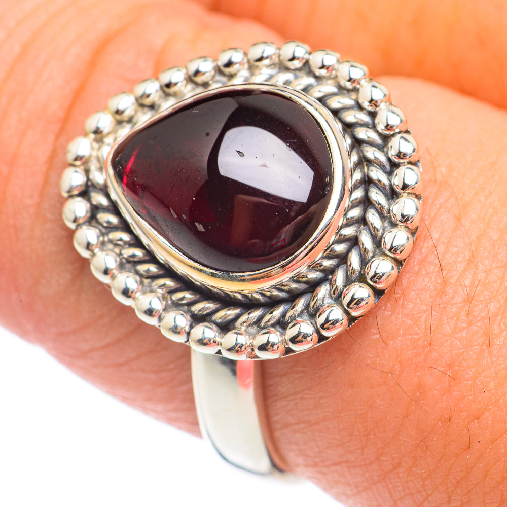 Garnet Rings handcrafted by Anasilvercos - RING67686