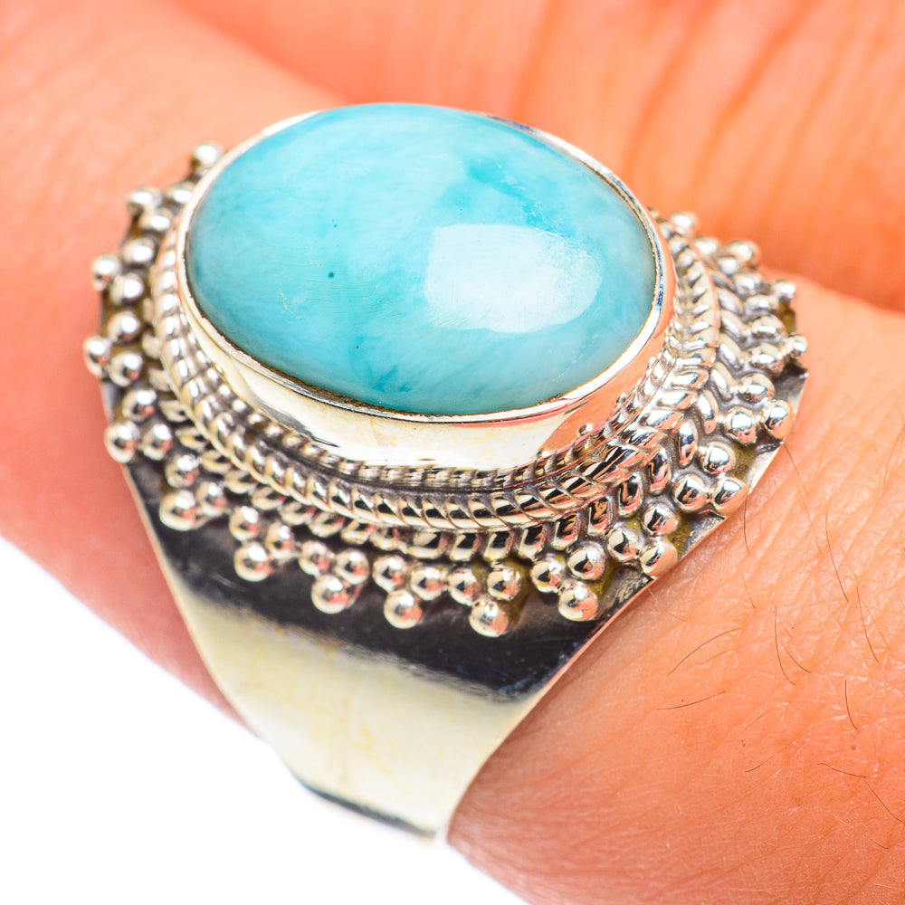 Larimar Rings handcrafted by Anasilvercos - RING67700