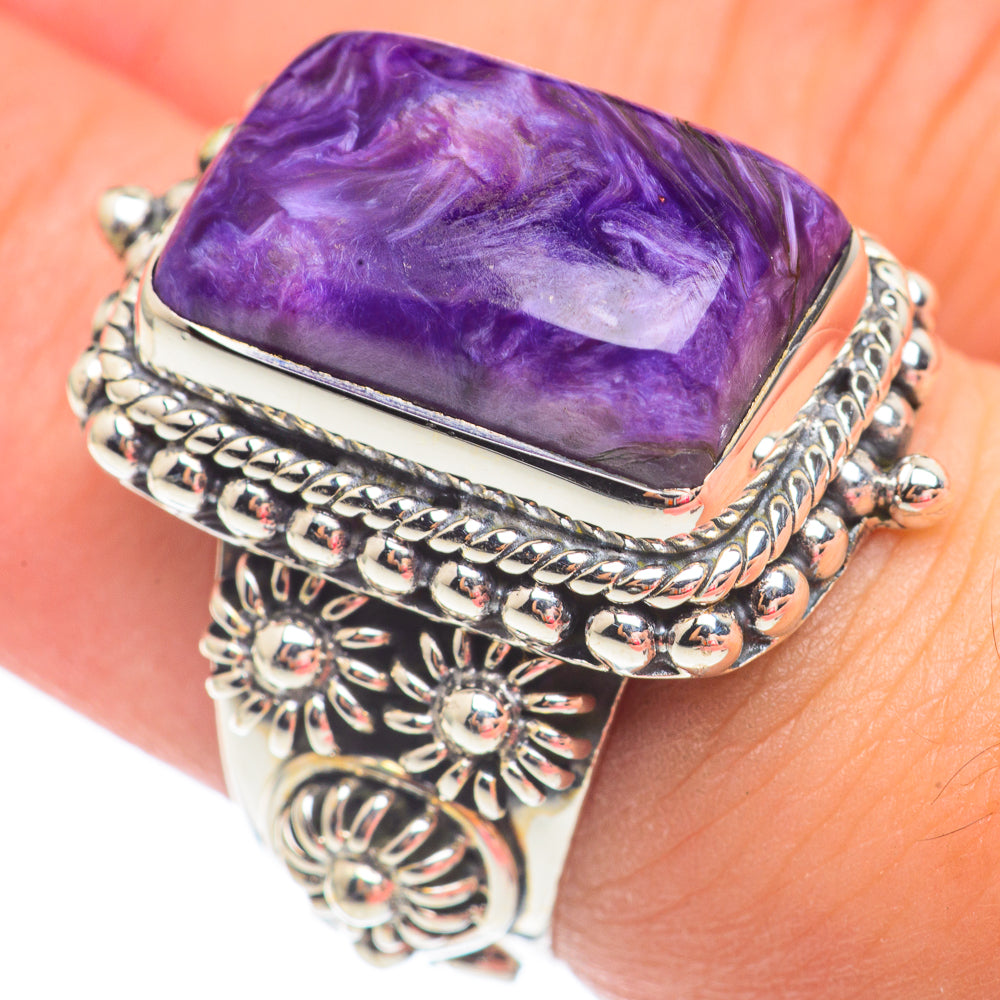 Charoite Rings handcrafted by Anasilvercos - RING67711