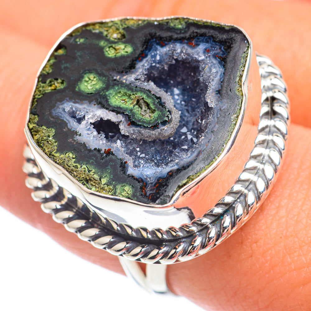 Coconut Geode Druzy Rings handcrafted by Anasilvercos - RING67713
