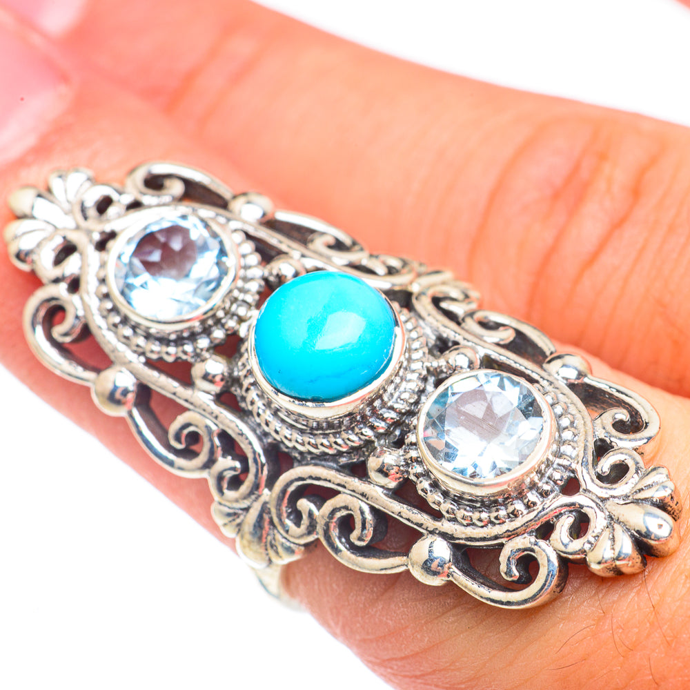 Tibetan Turquoise Rings handcrafted by Anasilvercos - RING67734