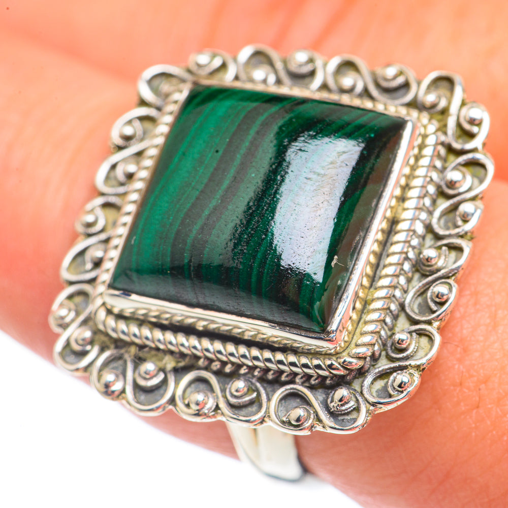 Malachite Rings handcrafted by Anasilvercos - RING67736