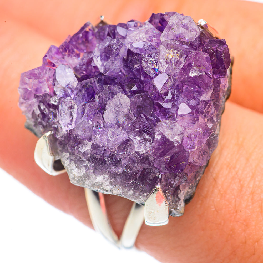 Amethyst Crystal Rings handcrafted by Anasilvercos - RING67746