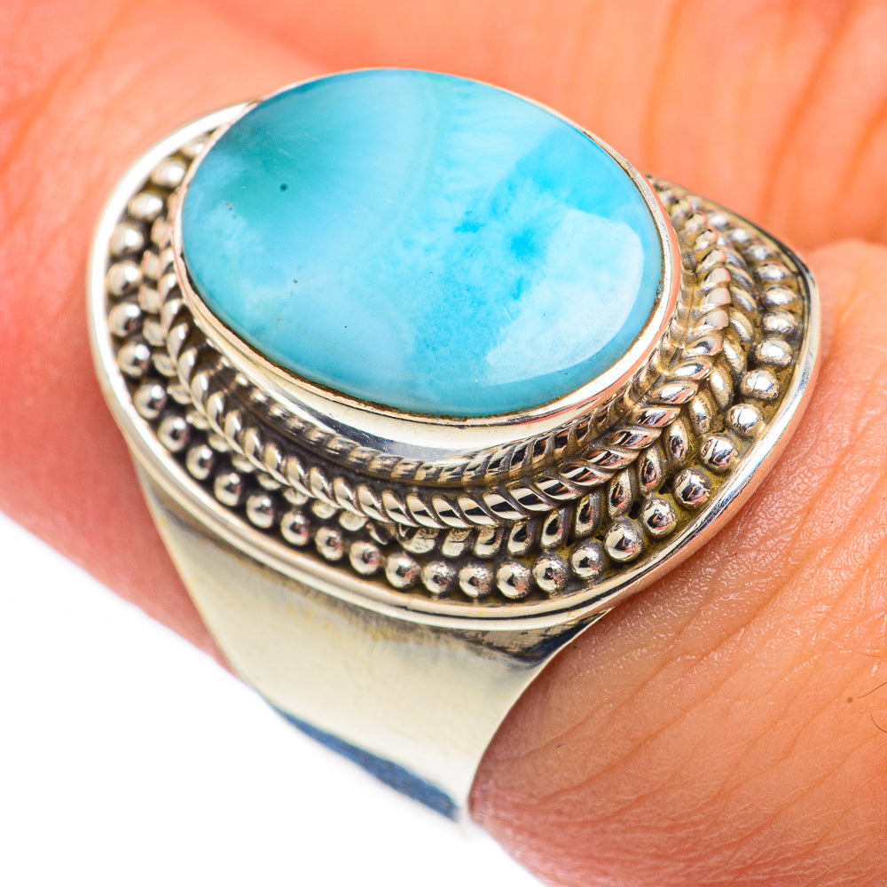 Larimar Rings handcrafted by Anasilvercos - RING67766